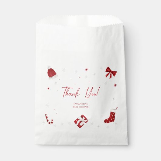 Santa Baby Christmas Baby Dusche Geschenktütchen (Vorderseite)