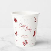Santa Baby Christmas Baby Dusche Pappbecher (Vorderseite)