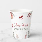 Santa Baby Christmas Baby Dusche Pappbecher (Rückseite)