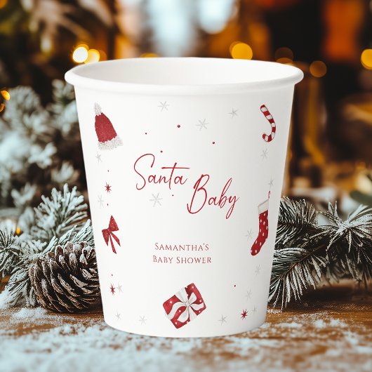 Santa Baby Christmas Baby Dusche Pappbecher