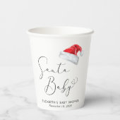 Santa Baby Christmas Baby Dusche Pappbecher (Rückseite)