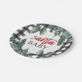 Santa Baby Christmas Baby Dusche Pappteller (Schrägansicht)