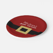 Santa Baby Christmas Baby Dusche Pappteller (Schrägansicht)