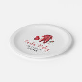 Santa Baby Christmas Baby Dusche Pappteller (Schrägansicht)