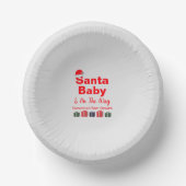 Santa Baby Christmas Baby Dusche Pappteller (Vorderseite)