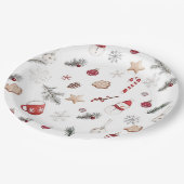 Santa Baby Christmas Baby Dusche Pappteller (Schrägansicht)