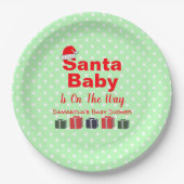 Santa Baby Christmas Baby Dusche Pappteller (Vorderseite)