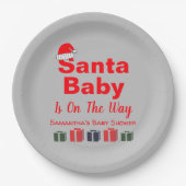 Santa Baby Christmas Baby Dusche Pappteller (Vorderseite)