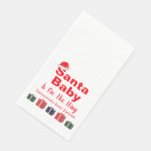 Santa Baby Christmas Baby Dusche Serviette (Ecke)