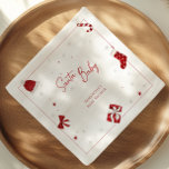 Santa Baby Christmas Baby Dusche Serviette<br><div class="desc">Santa Baby Weihnachtsdusche Napkins</div>