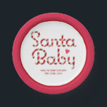 Santa Baby Christmas Baby Duschkabine Teller<br><div class="desc">Fügen Sie Ihrem Baby-Duschtisch eine festliche Touch mit diesen Tellern aus dem "Santa Baby"-Papier hinzu, die mit roten, kantengestreiften Typografien und einem süßen Herzstück versehen sind. Diese Party-Teller sind perfekt zum Kuchen, Snacks oder Vorspeisen geeignet und sorgen für einen saisonalen Beifall. Ideal für Babyduschen, Gender-Enthüllungen oder Wintersprinkles - personalisieren Sie...</div>