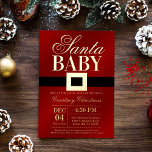 Santa Baby | Christmas Baby Shooter Real Gold Folieneinladung<br><div class="desc">Feiern Sie stilvoll mit diesen süßen und sehr trendigen,  reellen Folie gepressten Baby Dusche Einladungen. Dieses Design lässt sich leicht mit Ihrer speziellen Veranstaltungssprache personalisieren und Ihre Gäste werden begeistert sein,  wenn sie diese fantastischen Einladungen erhalten.</div>