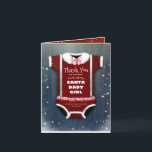 Santa Baby Christmas Baby Shooter Vielen Dank<br><div class="desc">Santa Baby Girl Weihnachtsdusche Danke,  dass ihr Grußkarten habt</div>