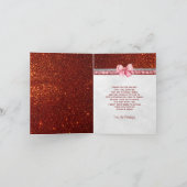 Santa Baby Christmas Baby Shooter Vielen Dank Dankeskarte (Innenseite)