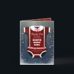 Santa Baby Christmas Baby Shooter Vielen Dank Dankeskarte<br><div class="desc">Santa Baby Girl Weihnachtsdusche Danke,  dass ihr Grußkarten habt</div>