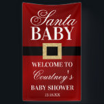 Santa Baby | Christmas Baby Shooter Willkommen Banner<br><div class="desc">Feiern Sie stilvoll mit diesem angesagten Begrüßungsbanner für Babyduschen. Das Design lässt sich leicht mit Ihrer speziellen Veranstaltungssprache personalisieren und Ihre Gäste werden begeistert sein,  wenn sie dieses fantastische Banner sehen.</div>