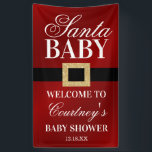 Santa Baby | Christmas Baby Shooter Willkommen Banner<br><div class="desc">Feiern Sie stilvoll mit diesem angesagten Begrüßungsbanner für Babyduschen. Das Design lässt sich leicht mit Ihrer speziellen Veranstaltungssprache personalisieren und Ihre Gäste werden begeistert sein,  wenn sie dieses fantastische Banner sehen.</div>