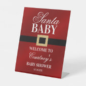 Santa Baby | Christmas Baby Shooter Willkommen Sockelschild (Vorderseite)