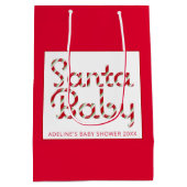 Santa Baby Christmas Baby Shooting Bag Mittlere Geschenktüte (Rückseite)
