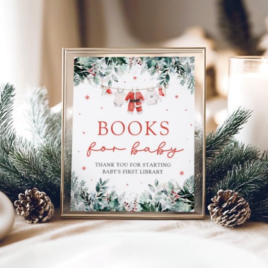 Santa Baby Christmas Baby Shooting Books for Baby Poster