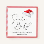 Santa Baby Christmas Baby Shooting Guest Book Notizblock (Vorderseite)