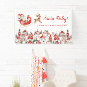 Santa Baby Christmas Baby Shooting Party Banner (Insitu)
