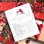 Santa Baby Christmas Baby Shooting Wünsche für Bab<br><div class="desc">Weihnachtsdusche Weihnachts-Baby wünscht sich ein Baby. Matching-Elemente verfügbar.</div>