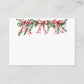 Santa Baby Christmas Baby Shower Begleitkarte (Rückseite)