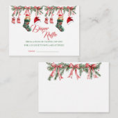 Santa Baby Christmas Baby Shower Begleitkarte (Vorne/Hinten)