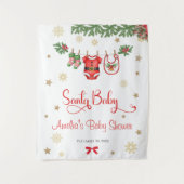 Santa Baby Christmas Baby Shower Celebration Wandteppich (Vorderseite)