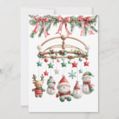 Santa Baby Christmas Baby Shower Einladung (Rückseite)