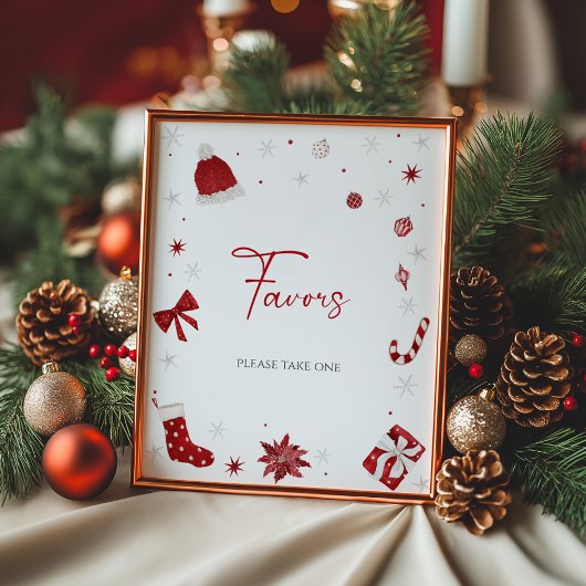 Santa Baby Christmas Baby Shower Favoriten Poster