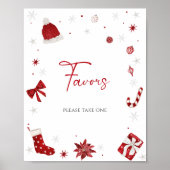 Santa Baby Christmas Baby Shower Favoriten Poster (Vorne)