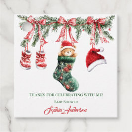 Santa Baby Christmas Baby Shower Geschenkanhänger
