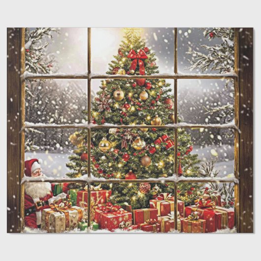 Santa Baby Christmas Baby Shower Geschenkpapier (Flach)