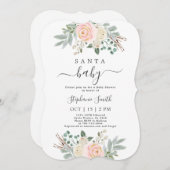 Santa Baby Christmas Baby Shower Girl Einladung (Vorne/Hinten)