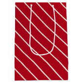 Santa Baby Christmas Baby Shower Mittlere Geschenktüte (Rückseite)