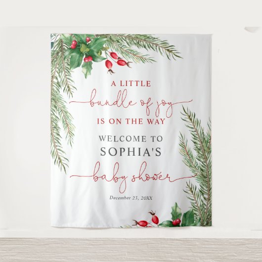 Santa Baby Christmas Baby Shower Tapesty Wandteppich (Vorderseite)