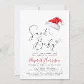 Santa Baby Christmas Baby Sprinkle Einladung (Vorderseite)