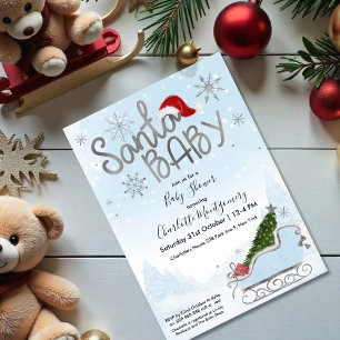 Santa Baby Christmas Boy Baby Dusche Einladung