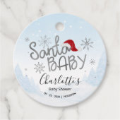 Santa Baby Christmas Boy Baby Dusche Geschenkanhänger (Vorderseite)