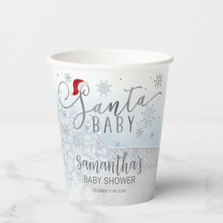 Santa Baby Christmas Boy Baby Dusche Pappbecher