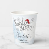 Santa Baby Christmas Boy Baby Dusche Pappbecher (Vorderseite)