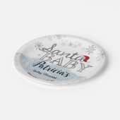 Santa Baby Christmas Boy Baby Dusche Pappteller (Schrägansicht)