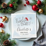 Santa Baby Christmas Boy Baby Dusche Serviette<br><div class="desc">Santa Baby Christmas Boy Baby Shower Napkins</div>