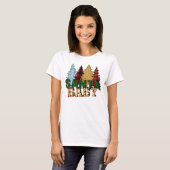 Santa Baby Christmas Buffalo Kariert Leopard Tree T-Shirt (Vorne ganz)