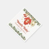Santa Baby Christmas Clothesline Baby Shower Serviette (Ecke)
