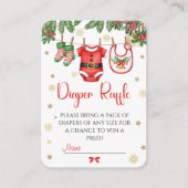 Santa Baby Christmas Diaper Raffle Card Begleitkarte (Vorderseite)