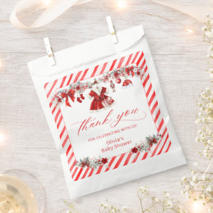 Santa Baby Christmas Girl Baby Dusche Vielen Dank Geschenktütchen
