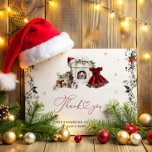 Santa Baby Christmas Girl Baby Dusche Vielen Dank Karte<br><div class="desc">Dieser Artikel schafft eine festliche Atmosphäre,  die perfekt zum Feiern einer Babydusche im Winter ist,  und verbindet die Wärme der Weihnachtszeit mit der Begeisterung,  ein neues Baby willkommen zu heißen. Matching-Elemente sind verfügbar.</div>